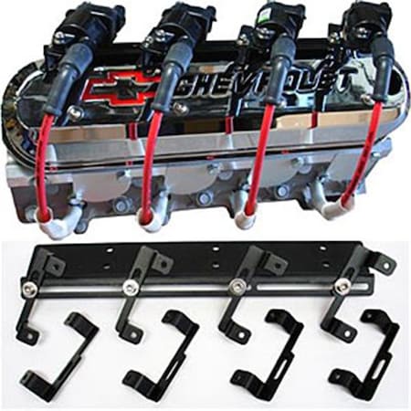 Proform Proform 69521 Valve Cover Coil Relocation Brackets for LS3 & LS& Engines; Black P75-69521